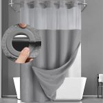 SnapSpa™ No Hook Shower Curtain
