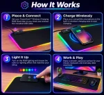 PowerDesk Wireless Charging RGB Desk Mat - Image 11